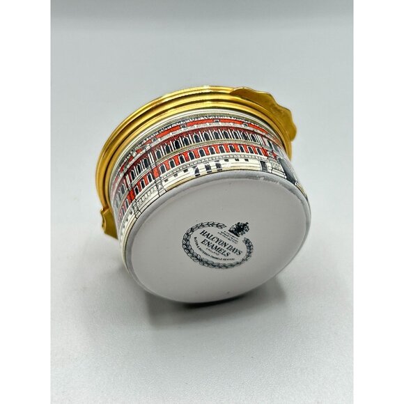 Halcyon Days Enamels Round Trinket Box Royal Albert Hall Vintage RARE Little Box - Picture 4 of 8